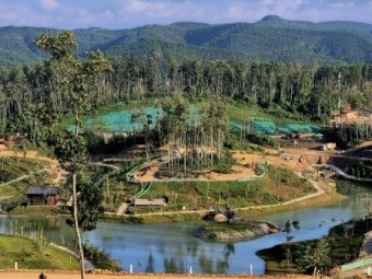 Proyek Stamped Concrete PT Niaga Artha Chemcons di Embung IKN